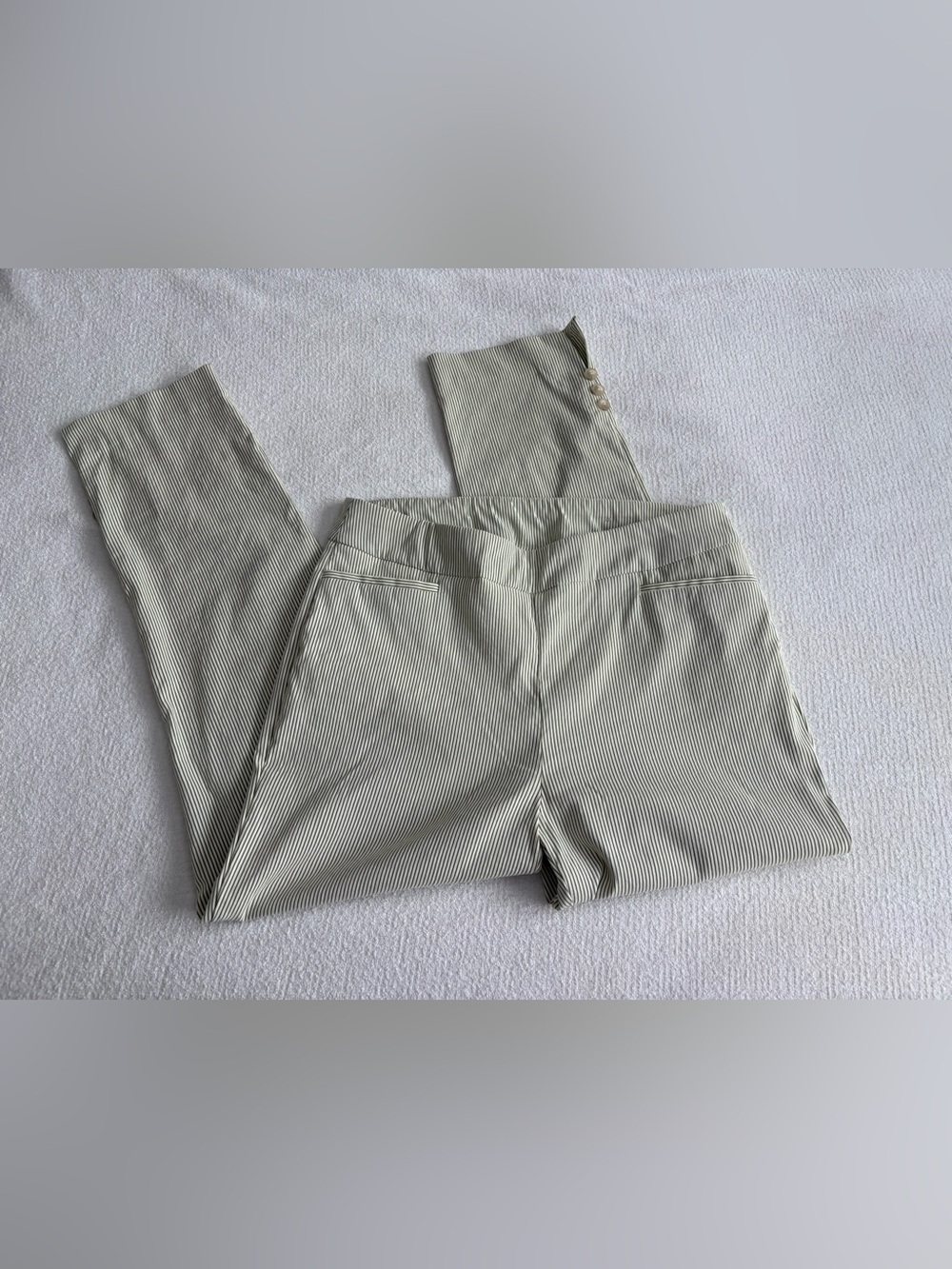 Chicos green Pinstripe Women's Pants
